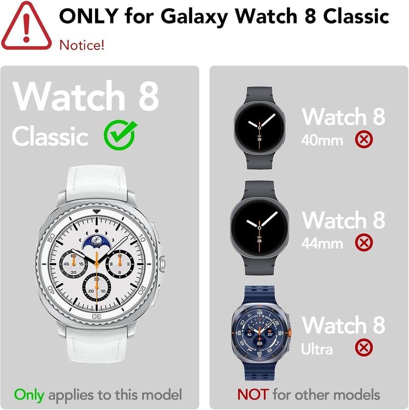 SPGUARD 4 Pack for Samsung Galaxy Watch 8 Screen Protector Classic 46mm Tempered Glass Clear Film Anti Scratch Bubble Free Compatible with Galaxy Watch8 Classic 46mm(NOT for Others Models) - Image 2